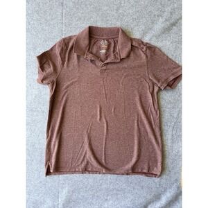 St. John's Bay Polo Shirt Men's L Red Cotton Performance Honest Wellmade Classic
